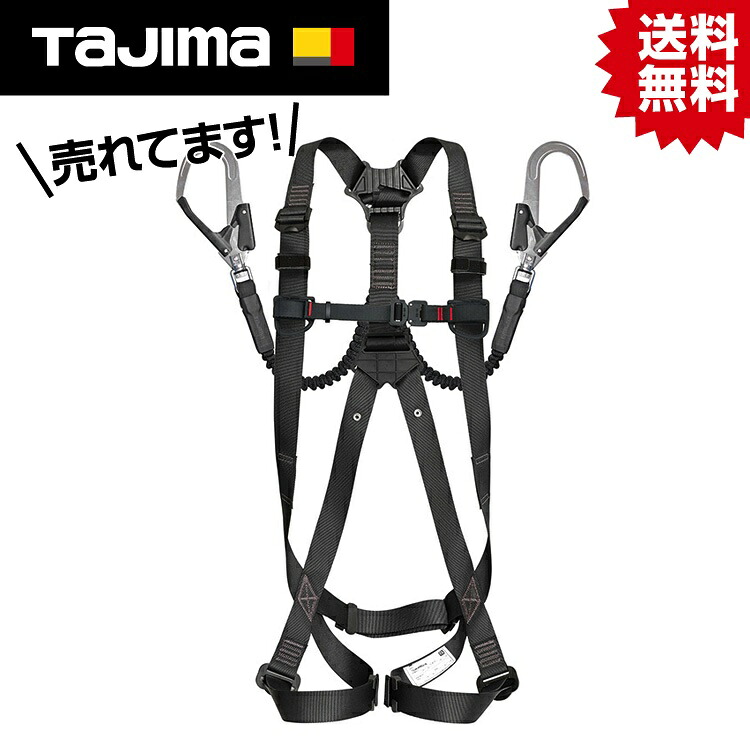 TK ハーネスGS 蛇腹 ダブルL2セット 黒S #タジマ Tajima TJM デザイン 安全帯 墜落制止用器具 新規格 適合品 落下防止 落下 防止 安全 SEG フルハーネス ハーネス GS 黒 S ランヤード ダブル ジャバラ L2 上出シ