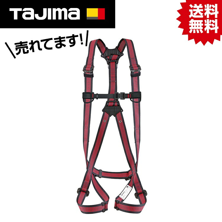TK ハーネスGS ライン赤 L #タジマ Tajima TJM デザイン 安全帯 墜落制止用器具 フルハーネス ハーネス 新規格 適合品 腰 肩 腿 落下防止 落下 防止 安全 SEG GS L ライン 赤｜DIY＆リノベーションズ