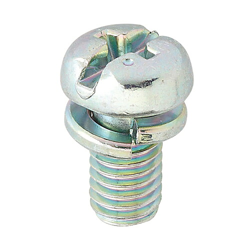 ばね座金組込＋-なべ小ねじ Pー2 Pー2 三価クロメート M5X14 【700本】 3価 Rohs バネ ナべ 鍋 PAN 八幡ねじ ネジ