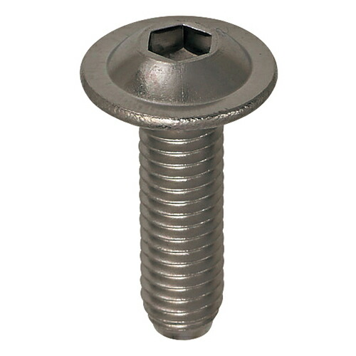 フランジ付六角穴付ボタンキャップ M4X10 【500本】CAP キャップボルト 6角 6カク bolt nut 八幡ねじ ネジ