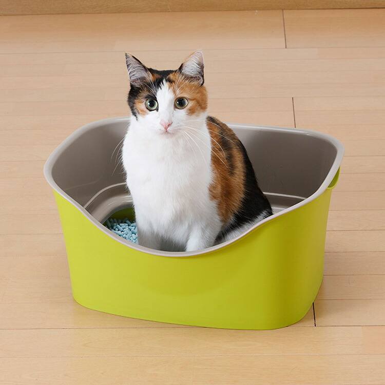 JL ボンビアルコン ラクラク猫室内用便器W立ちはだかる ピスタチオグリーン  【6個】