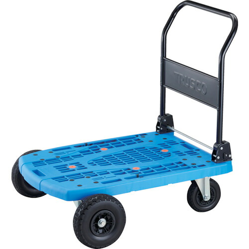 TR TRUSCO 樹脂台車 カルティオビッグオフロード 900X600 ノーパンクタイヤ ブルー 【品番 : MPK-906N-OR-B 8000】 【2558866】
