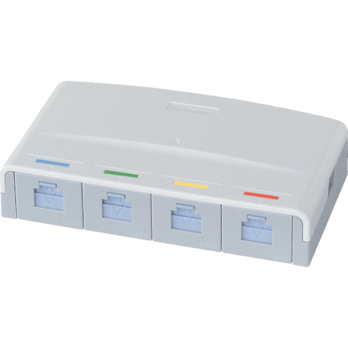 TR Panasonic ぐっとすシリーズ情報モジュラジャック CAT6 露出4コ口