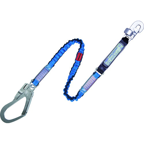 TR ツヨロン 胴ベルト型用ランヤード ノビロン 青 ランヤード (胴ベルト型用) TBL-NV99-BL-BP 藤井電工 (株) #フルハーネス 各種 墜落制止用器具 ランヤード