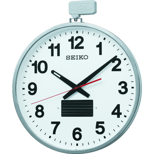 TR SEIKO ソーラー屋外用大型電磁波掛け時計 527×450×78 金属元素枠
