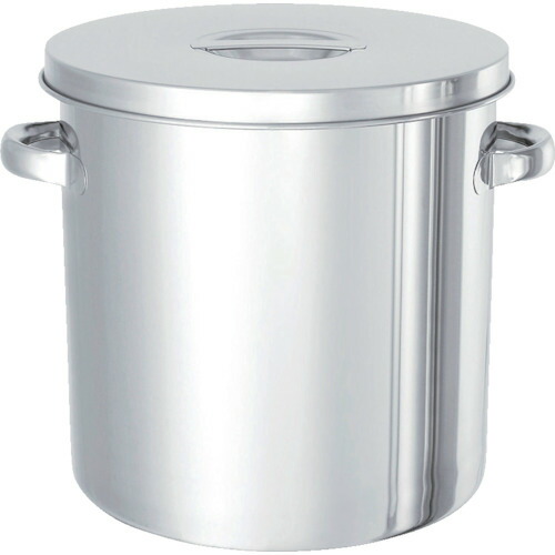 TR 日東 ステンレス鋼貯蔵タンク テーパー付取っておく用貯蔵タンク (フタ付)  65L