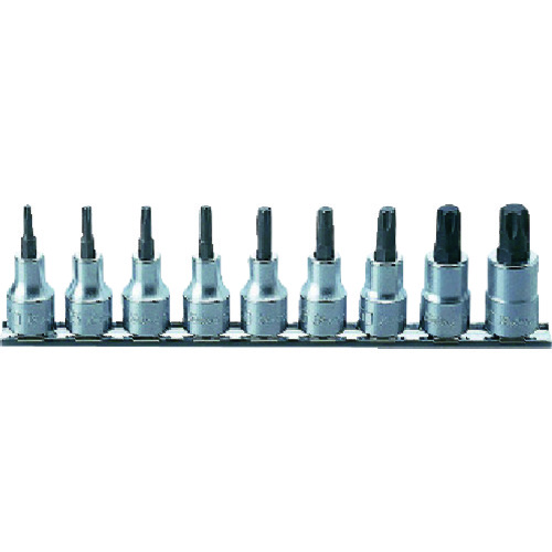 TR コーケン トルクスビットソケットセットRS4025/9-L60 手動工具-ソケットレンチ用ソケット-花・ガーデン・DIY