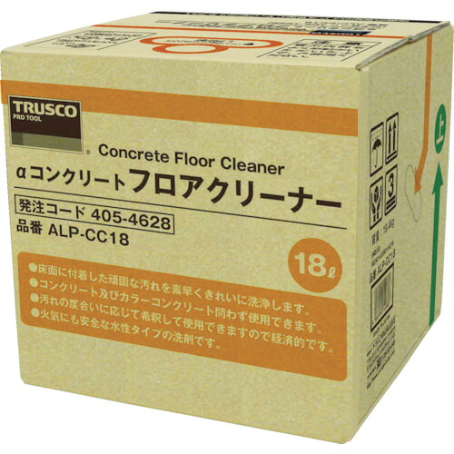 TR TRUSCO αコンクリートフロアクリーナー 18L［1個］