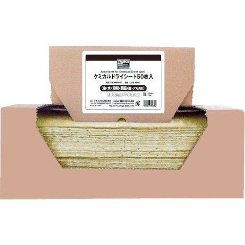 TR TRUSCO ケミカルドライシート 380×480 (50枚入) ［50枚入X1箱］