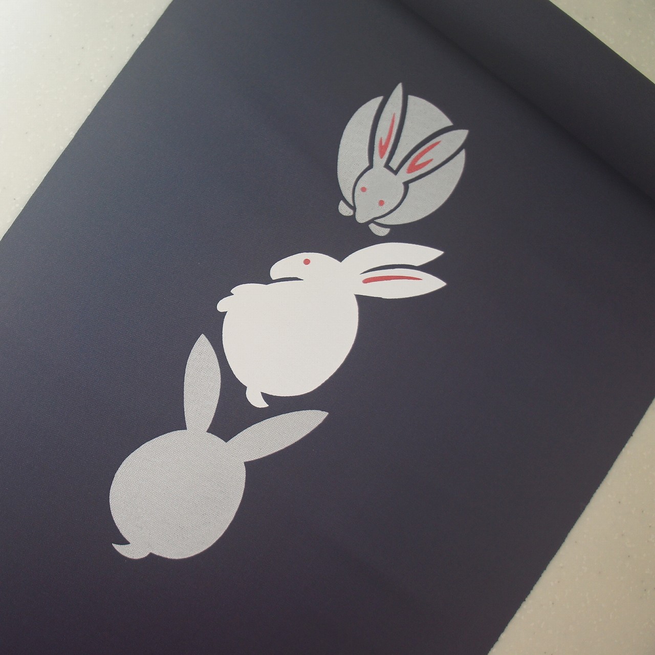 み*ち様 【美品】名古屋帯 氷割れにウサギ柄　アンティーク正絹京都専門店仕立 み*ち様 【美品】名古屋帯 氷割れにウサギ柄 アンティーク正絹京都