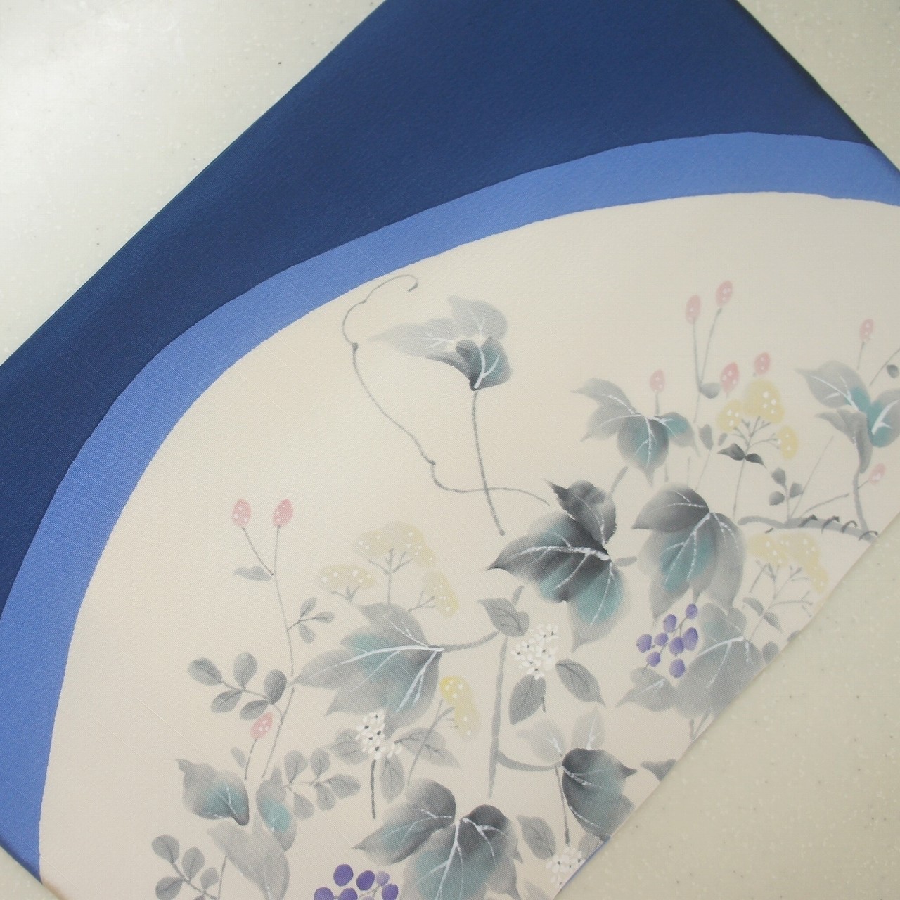 楽天市場】正絹紋意匠染帯 染帯 タタキ染め 再入荷 薄いグレー地