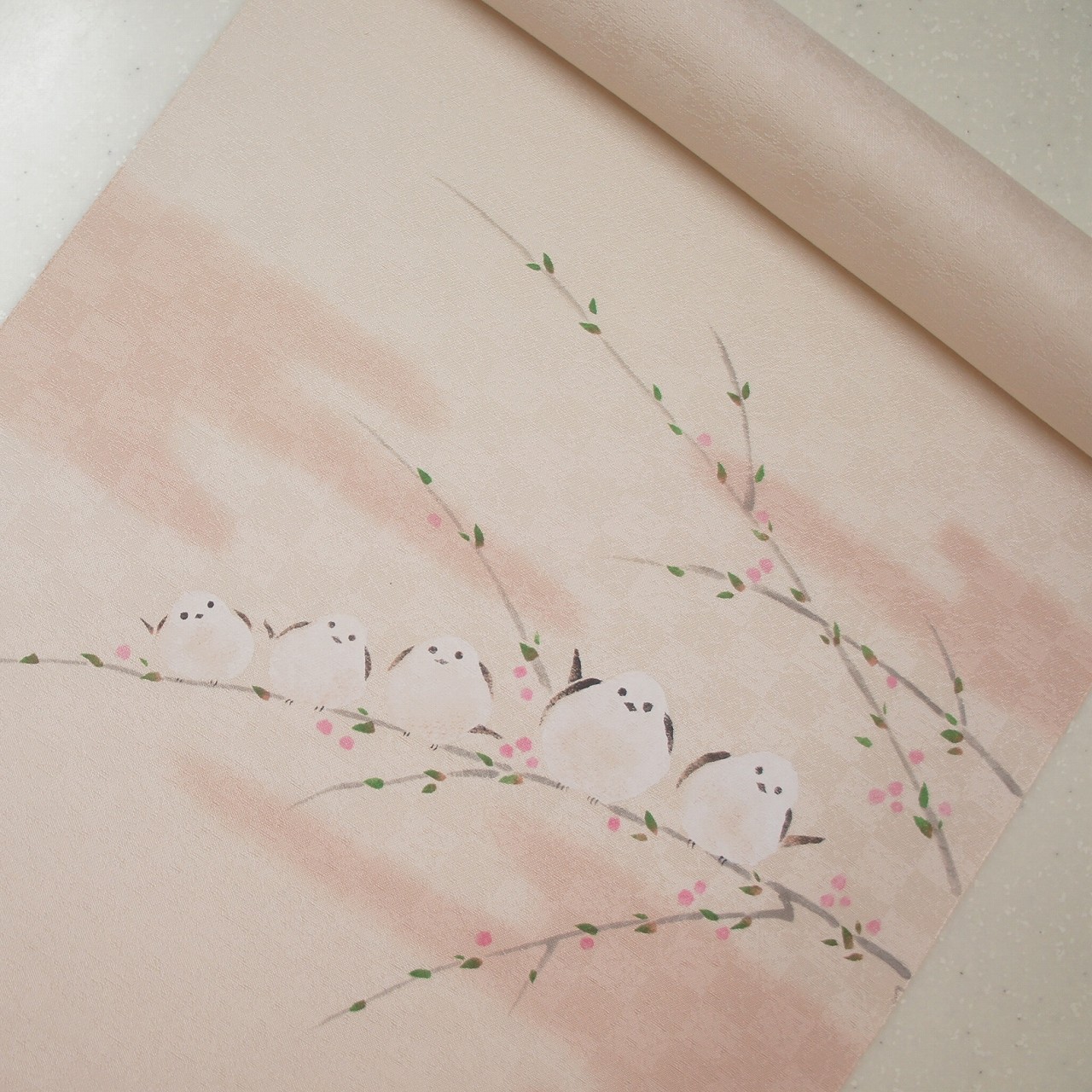 楽天市場】正絹紋意匠染帯 染帯 タタキ染め 再入荷 薄いグレー地