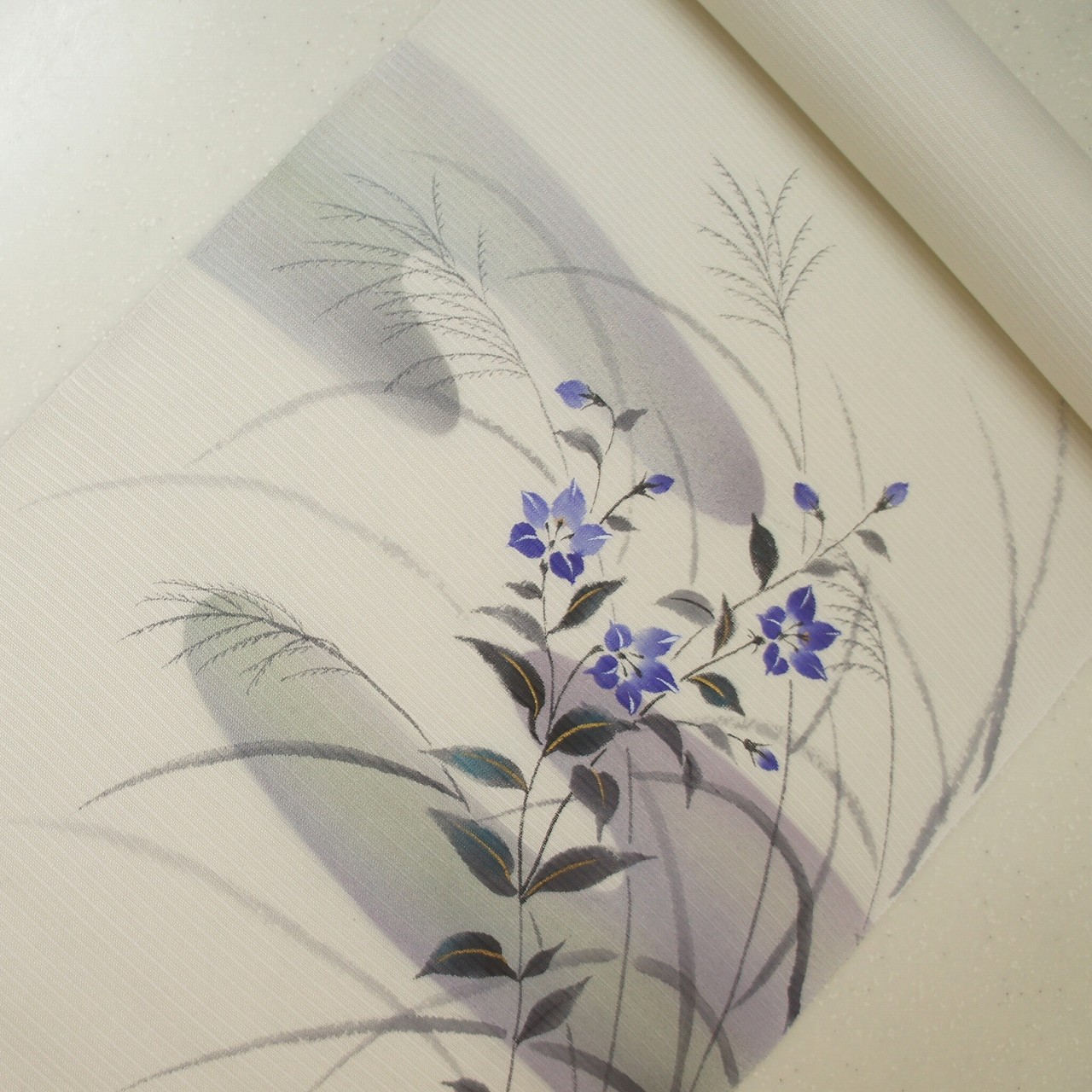 楽天市場】正絹紗絽手描き染帯 お仕立て付き 白地 染め帯 籠に