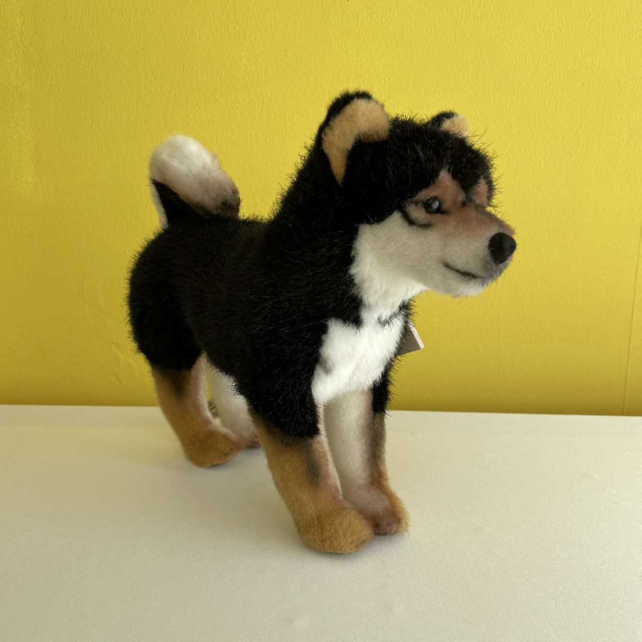 柴犬 黒 ぬいぐるみ 上質 ケーセン 小さい 可愛い ハンドメイド ドイツ おもちゃ 2歳 3歳 4歳 5歳 プレゼント