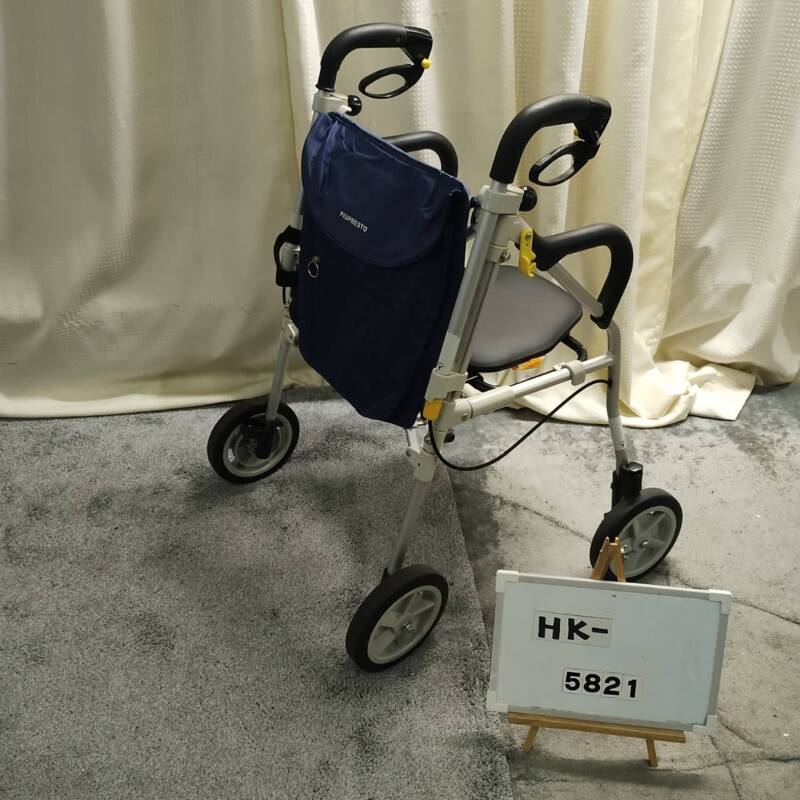 【A価値づける 中古 御拾い器】象印もの言う花 ピウプレスト75 (HK-5821)【老いらく者 御拾い車 手押し車 年がしら しろがね色鉄道車両 買い出し鉄道車両 カゴ付き添い人 イス付き添い人 折りたたみ 高さ合わせる】
