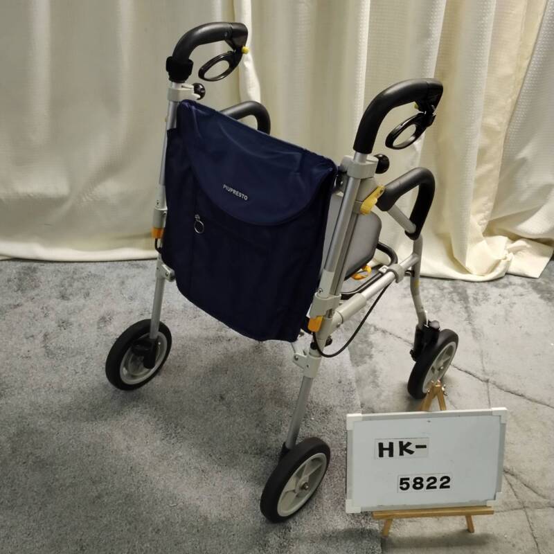 【A価値づける 中古 御拾い器】象印もの言う花 ピウプレスト75 (HK-5822)【老いらく者 御拾い車 手押し車 年がしら しろがね色鉄道車両 買い出し鉄道車両 カゴ付き添い人 イス付き添い人 折りたたみ 高さ合わせる】