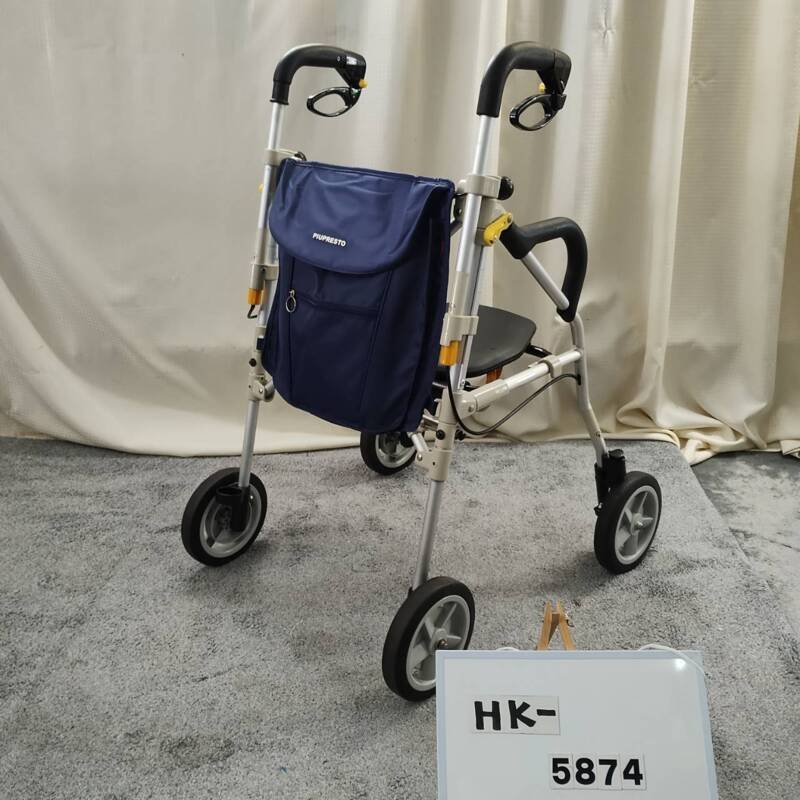 【A位置づける 中古 御拾い器】象印もの言う花 ピウプレスト75 (HK-5874)【老いらく者 御拾い車 手押し車 年がしら しろがね色鉄道車両 買い出し鉄道車両 カゴ付き添い人 イス付き添い人 折りたたみ 高さ調節する】