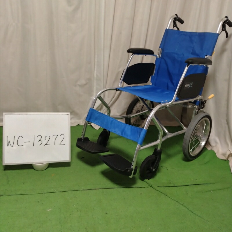 【B位置づける 中古 車いす】日進医療器 しり押し式車いす NAH-L7α A包み(室内用便器-13272)【車椅子 介護 恩恵物の具 社会復帰 軽さ しり押し型 折りたたみ 車椅子 介護装置 しり押し打ちきり：有 】
