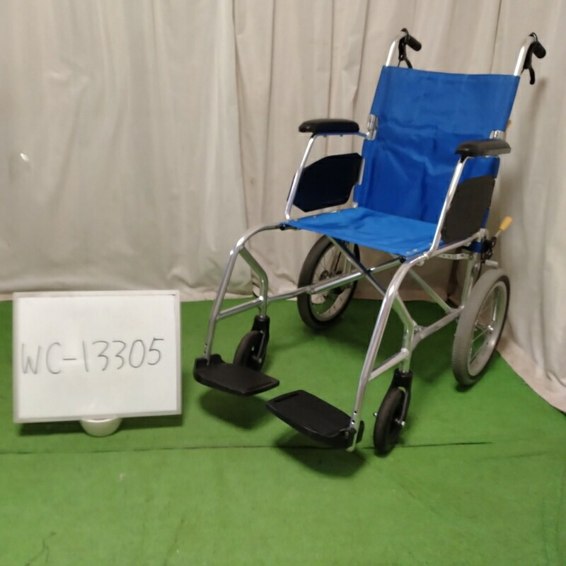 【B位置づける 中古 車いす】日進医療器 しり押し式車いす NAH-L7α A包み(室内用便器-13305)【車椅子 介護 恩恵物の具 社会復帰 軽さ しり押し型 折りたたみ 車椅子 介護装置 しり押し打ちきり：有 】