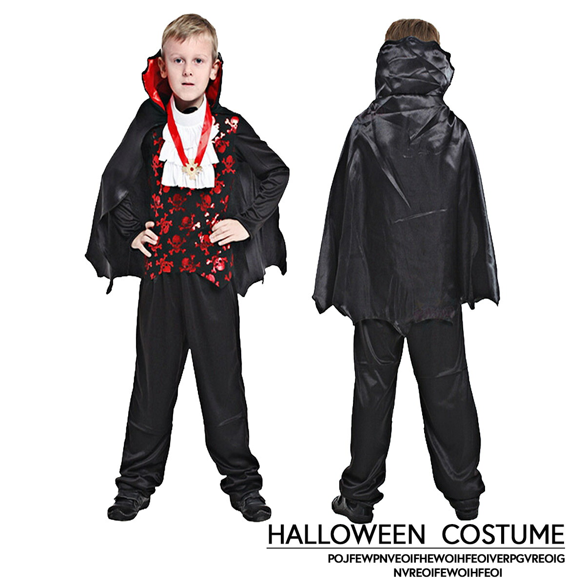 【楽天市場】キッズ スカル ヴァンパイアハロウィン 子供 ドラキュラ 仮装 衣装 セット インスタ映え コスプレ衣装 ...