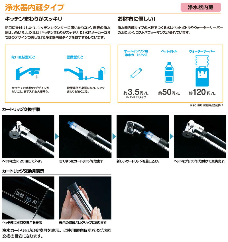 超美品再入荷品質至上! LIXIL INAX シングルレバー混合水栓 RJF-872Y キッチン用 浄水器内蔵 一般地用 エコハンドル 省エネ  リクシル イナックス 水栓金具 www.dolphinsafari.gi