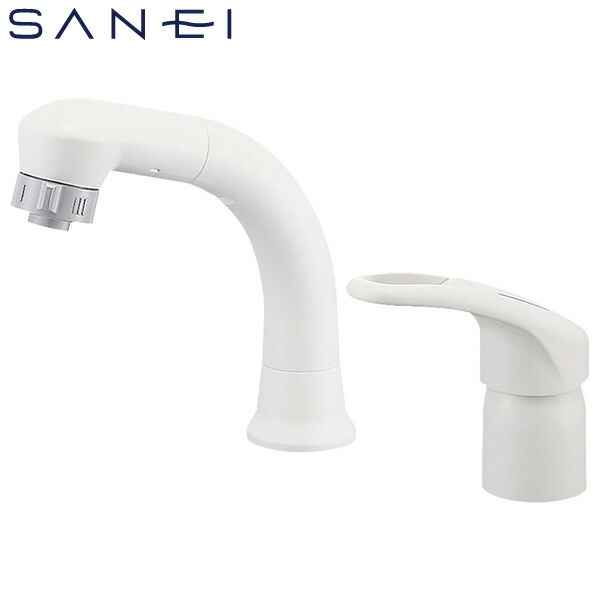 SANEI ツーホールシングルレバースプレー雑ぜ合わせる栓 原則として地用 K37610EJV-13 水栓金具 洗面用水栓 洗面用むき 三栄水栓