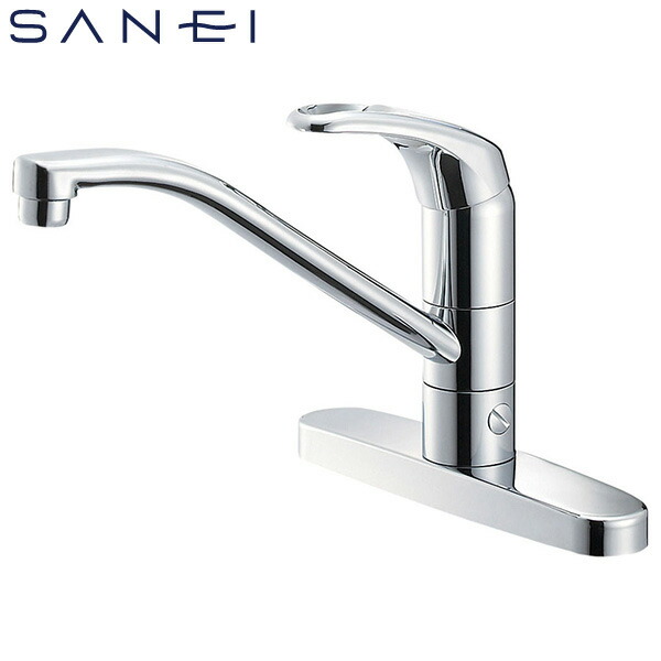 【店卸し資産少251010】SANEI ツーホールシングルレバー台付分かれ出る雑ぜ合わせる栓 原則として地用 K676BV-13 水栓金具 勝手もと用 勝手もと水栓 三栄水栓