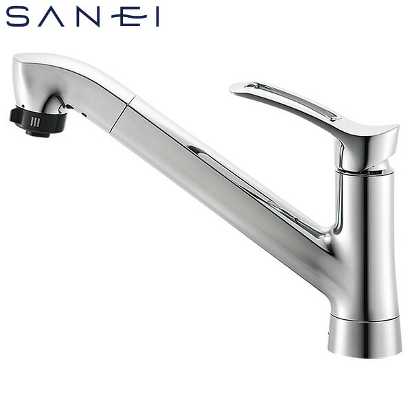 SANEI ワンホールシングルレバースプレー雑ぜ合わせる栓 冷ややかさ地用 K87120TJK-13 水栓金具 勝手もと用 勝手もと水栓 三栄水栓