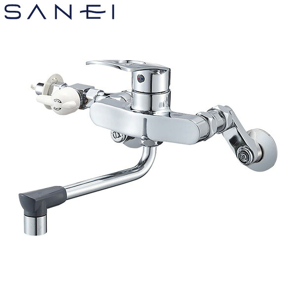 SANEI 壁付シングルレバー分岐混合栓 一般地用 K17111ED-13 水栓金具 キッチン用 キッチン水栓 三栄水栓｜Livtecリブテック