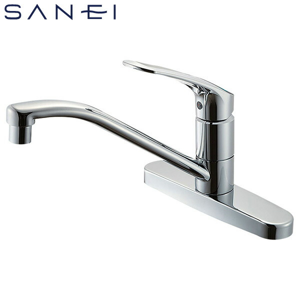 SANEI ツーホールシングルレバー台付練りあわせる栓 冷ややかさ地用 K676EK-13 水栓金具 勝手もと用 勝手もと水栓 三栄水栓
