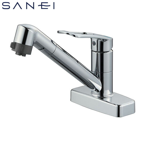 SANEI ツーホールシングルレバー台付うつり変わりシャワー練り合わせる栓 冷ややかさ地用 K7711MEK-13 水栓金具 御厨子所用 御厨子所水栓 三栄水栓