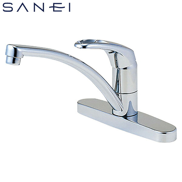 SANEI ツーホールシングルレバー台付練りあわせる栓 冷ややかさ地用 K676K-13 水栓金具 勝手もと用 勝手もと水栓 三栄水栓
