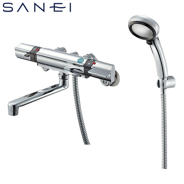 SANEI 壁付サーモスタットシャワー練り合わせる栓 冷ややかさ地用 SK18121CTCK-13 水栓金具 風呂場用 二階建てバス水栓 三栄水栓