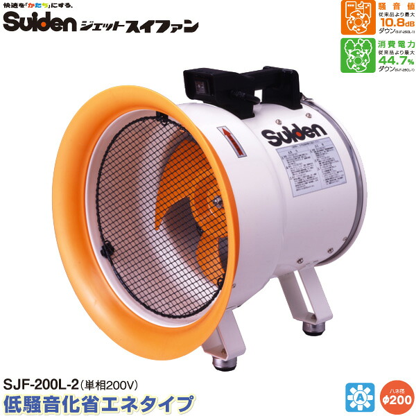 【必要経費取り替えっこ不可】 スイデン ジェットスイファンL続きもの SJF-200L-2 送風機  送風機お役目用