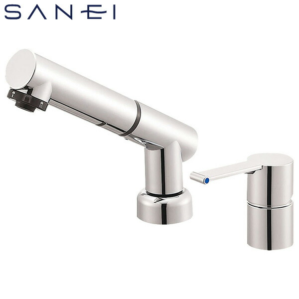 楽天市場】SANEI ツーホールシングルレバー洗面混合栓 K57C-13 水栓