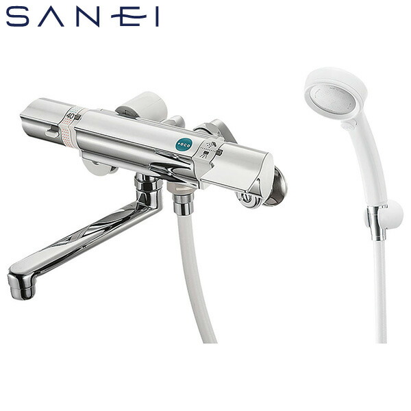 SANEI 壁付サーモスタットシャワー練りあわせる栓 冷ややかさ地用 SK18121CTK-13 水栓金具 風呂場用 2階建てバス水栓 三栄水栓