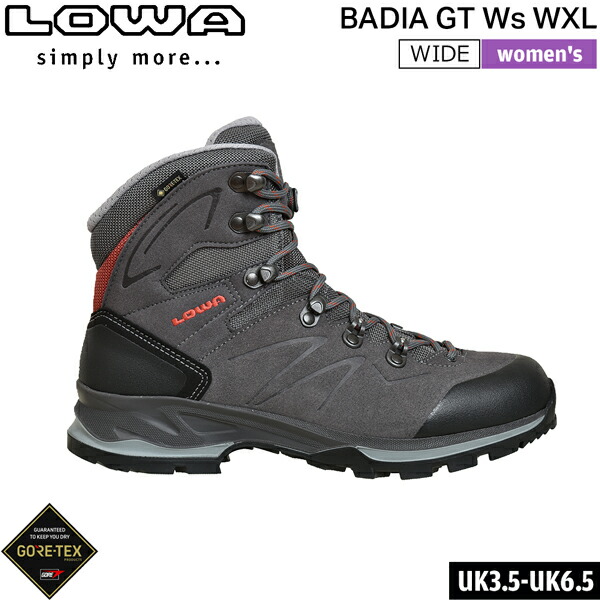 【値下げ】 ローバー LOWA トレッキングシューズ バディア GT Ws WXL グレー×コーラル ワイドモデル 女性用 登山靴