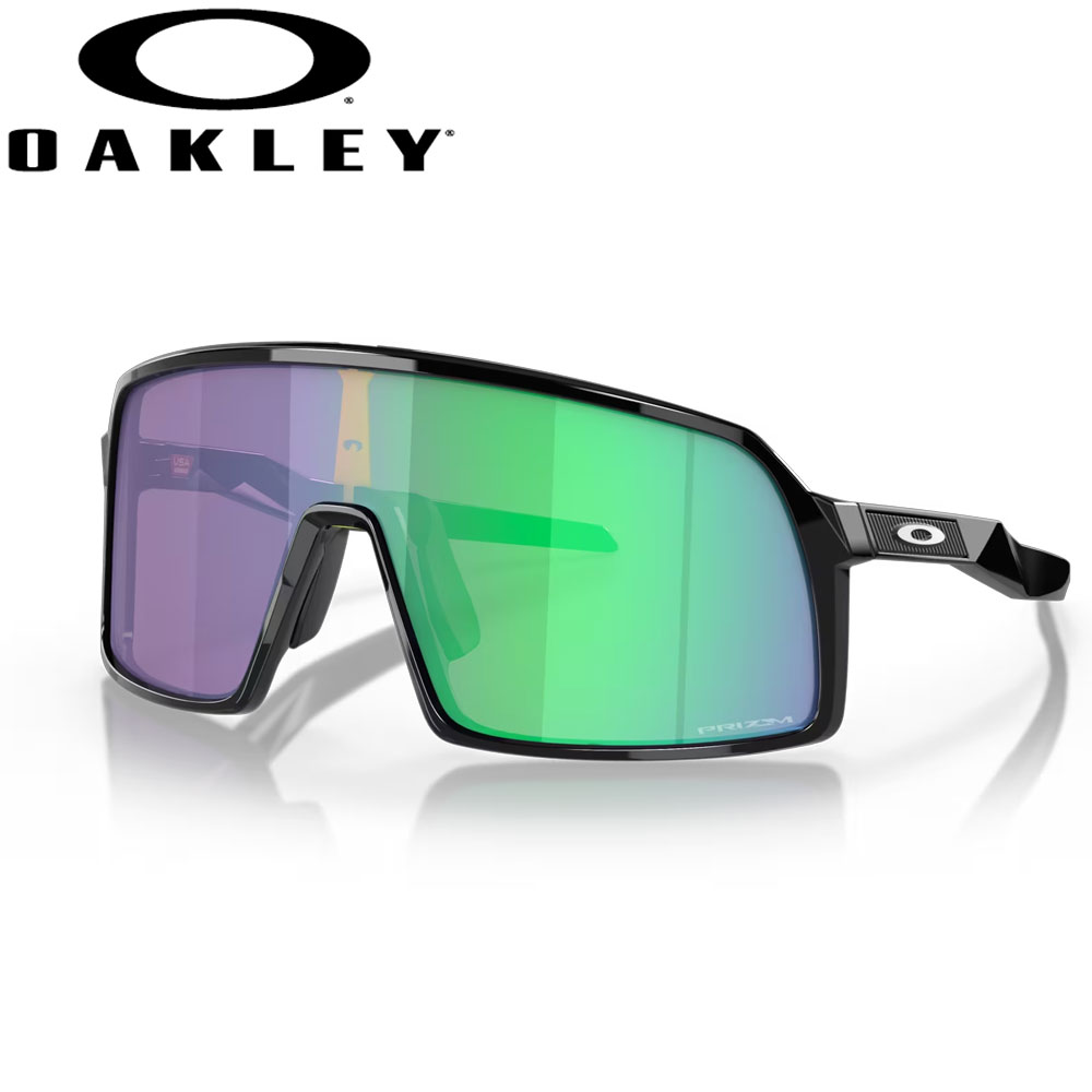 オーク材ロバート・エドワード・リー 黒眼鏡 ストロ 運動競技 OAKLEY SUTRO S Fream Polished Black / Lens Prizm Jade