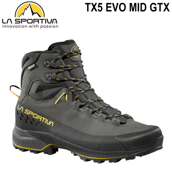 スポルティバ ティーエックスファイブミッドゴアテックス 天使の都市 SPORTIVA TX5 EVO MID GTX 山登り靴 トレッキングシューズ 炭素黄色 40 41 42 43 44 45 46