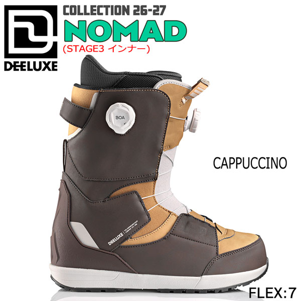 予約 26-27 DEELUXE NOMAD S3 スノーボードブーツ ディーラックス ノマド サーモインナー 熱成型 オールマウンテン フリーラン カービング BOAフィット 快適フィット 幅広対応 高性能 正規品 22.5 23.5 24.5 25.5 26.5 27.5 28.5|登山専門店 遊岳人
