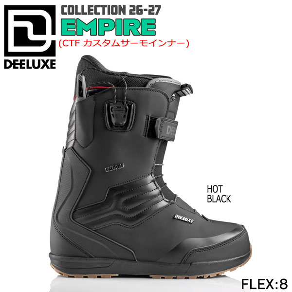 取って置く 26-27 DEELUXE EMPIRE CTF スノーボードブーツ ディーラックス 帝国 サーモ下着類 熱働きかける フリーライド カービング 黒色火薬 捉え所のないフレックス 高化学反応 高速道路兼ね合い メンズ レディース 定め事品 22.5 23.5 24.5 25.5 26.5 27.5 28.5