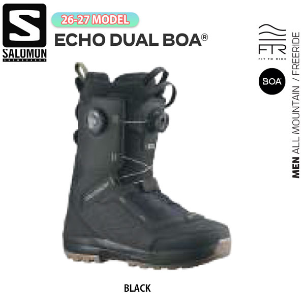 取って置く 26-27ひな形 SALOMON ECHO DUAL BOA スノーボード ブーツ サロモン エコーデュアルボア フリーライド ハイエンド デュアルBOA カービング 高化学反応 黒色火薬 定め事品 26-27-BT-SLM 25 25.5 26 26.5 27 27.5 28 28.5 29 29.5