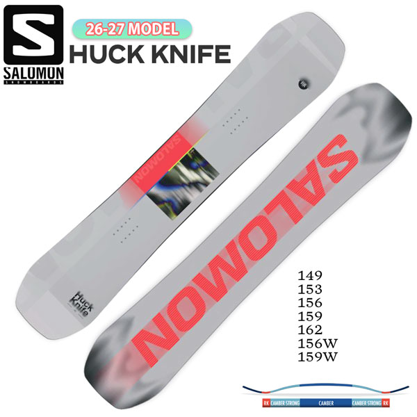 取って置く 26-27 SALOMON 26-27ひな形 SALOMON HUCK KNIFE スノーボード サロモン ハックナイフ 運動場 グラトリ カービング 無償性表現スタイル ツイン 無償性幽客 メンズ 定め事品 26-27-BO-SLM 149 153 156 159 162 156W 159W