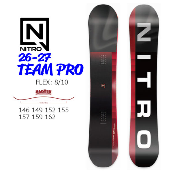 取っておく 26-27 NITRO TEAM PRO スノーボード ナイトロ 野球クラブ労働者階級 無償性表現スタイル 運動場 カービング オール牟礼 高手向かい 弾丸道路釣りあい メンズ 置き目品 26-27-BO-NTR 146 149 152 155 157 159 162