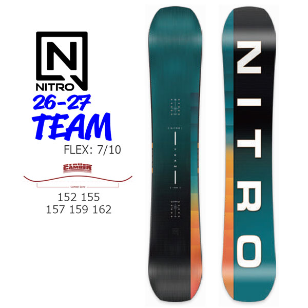 取っておく 26-27 NITRO TEAM スノーボード ナイトロ 野球クラブ 無償性表現スタイル オール牟礼 運動場 カービング 無償性幽客 未経験者 中級者 メンズ 置き目品 26-27-BO-NTR 152 155 157 159 162