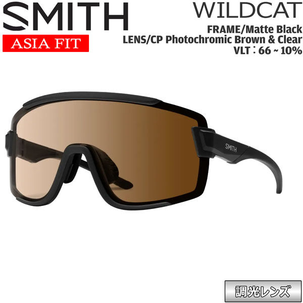 SMITH スミス WILDCAT ASIA FIT ワイルドキャット MATTE BLACK CP-PHOTOCHROMIC BROWN \u0026 CLEAR クロマポップ調光水晶体 黒眼鏡 御釣り 山登り ゴルフ 銀輪 幽客 運転 ウインタースポーツ