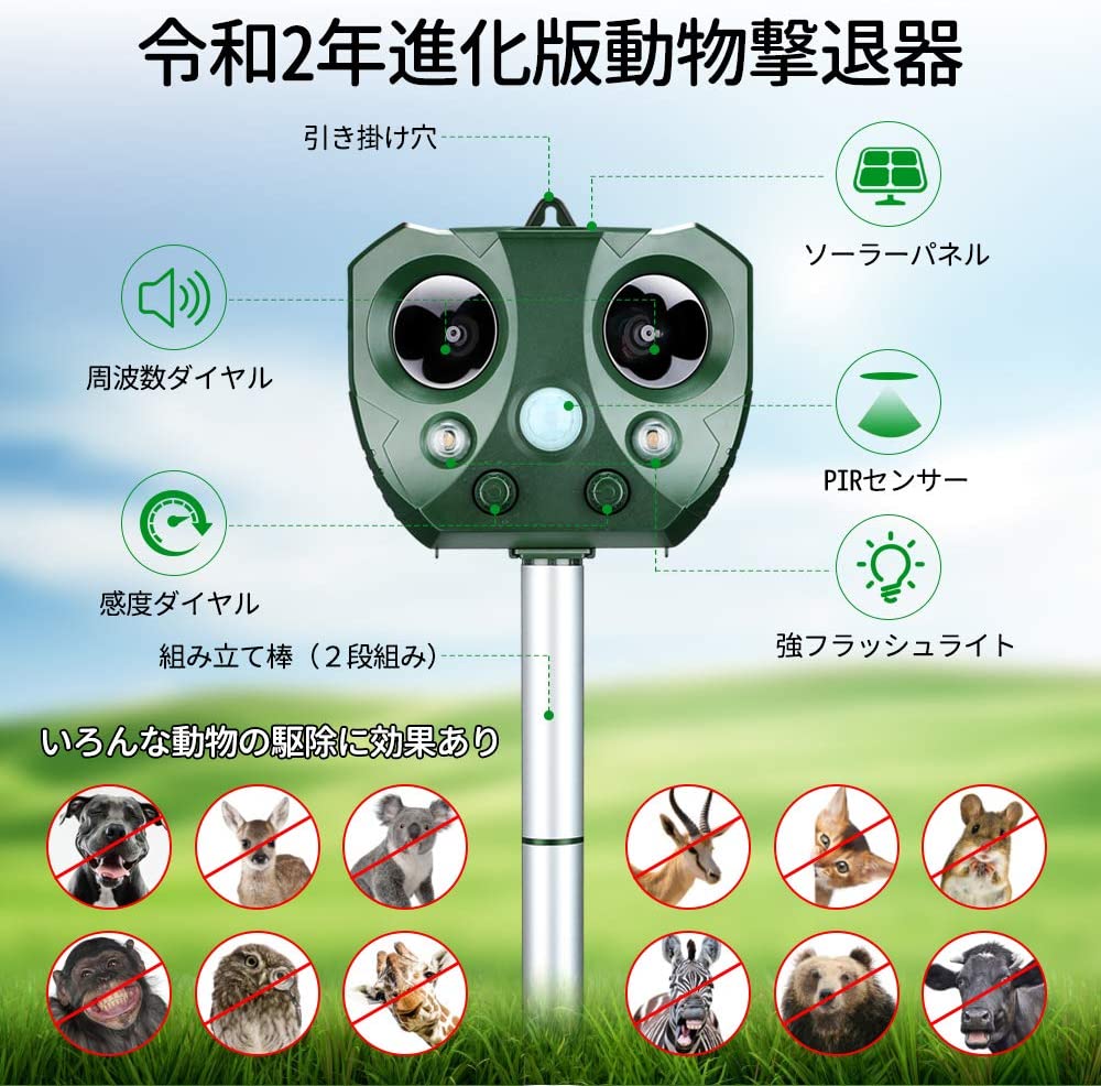 番人くん 野良猫撃退グッズ 1台 猫よけ　猫対策 番人くん 野良猫撃退グッズ 1台 猫よけ 猫対策 猫よけ