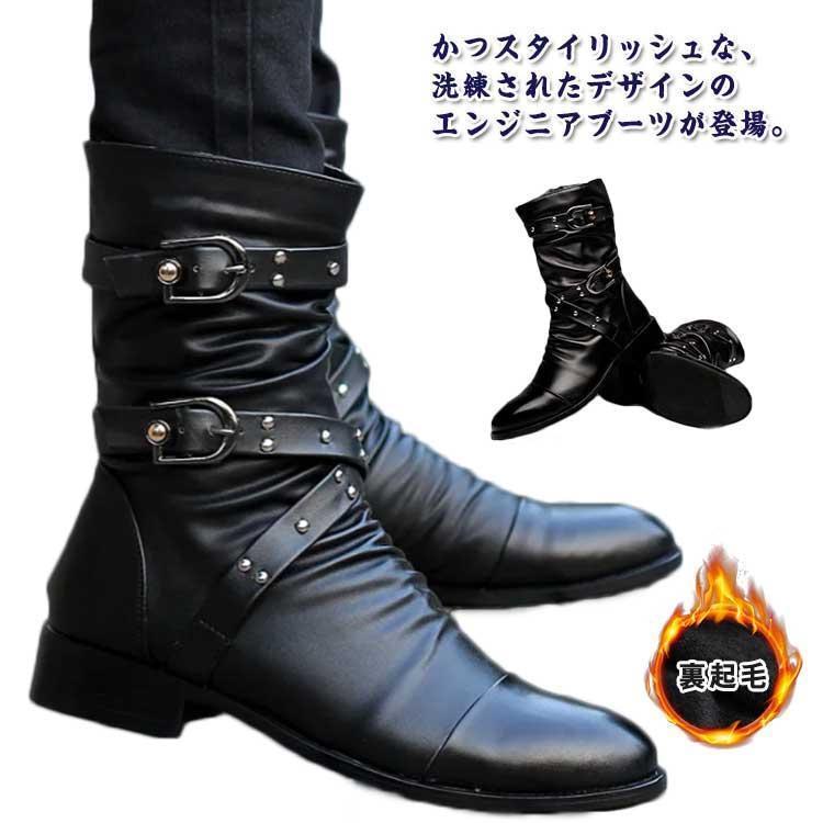 厚底レザーエンジニアブーツバイク用 Makers(メイカーズ)Horse Engineer (ホースエンジニア)Leather