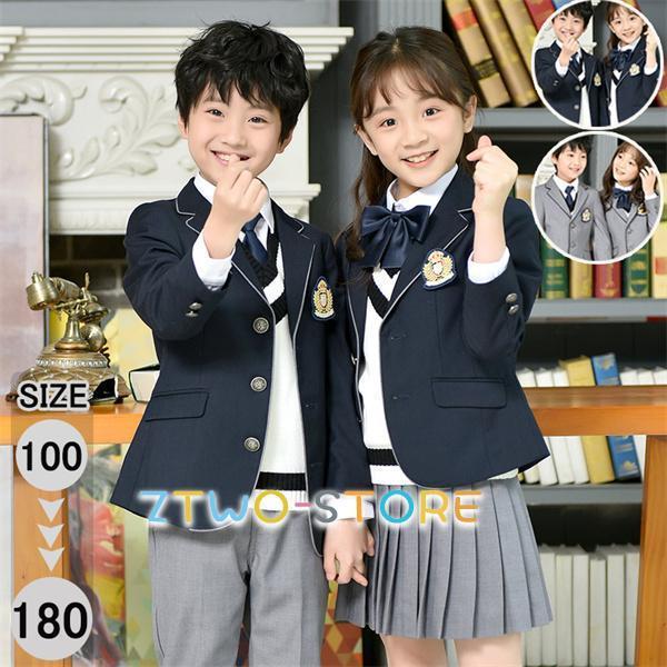 学習者服 4点仕掛ける 卒式 背広 はいり込む式 赤ちゃん背広 御姉さん お坊っちゃん ユニフォーム背広 お坊っちゃん背広 キッズ 小学生 中学生 高校生 七五三 韓国風