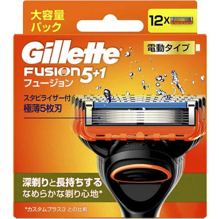 肌触りがいい Gillette フュージョン 電動タイプ 替刃12コ入